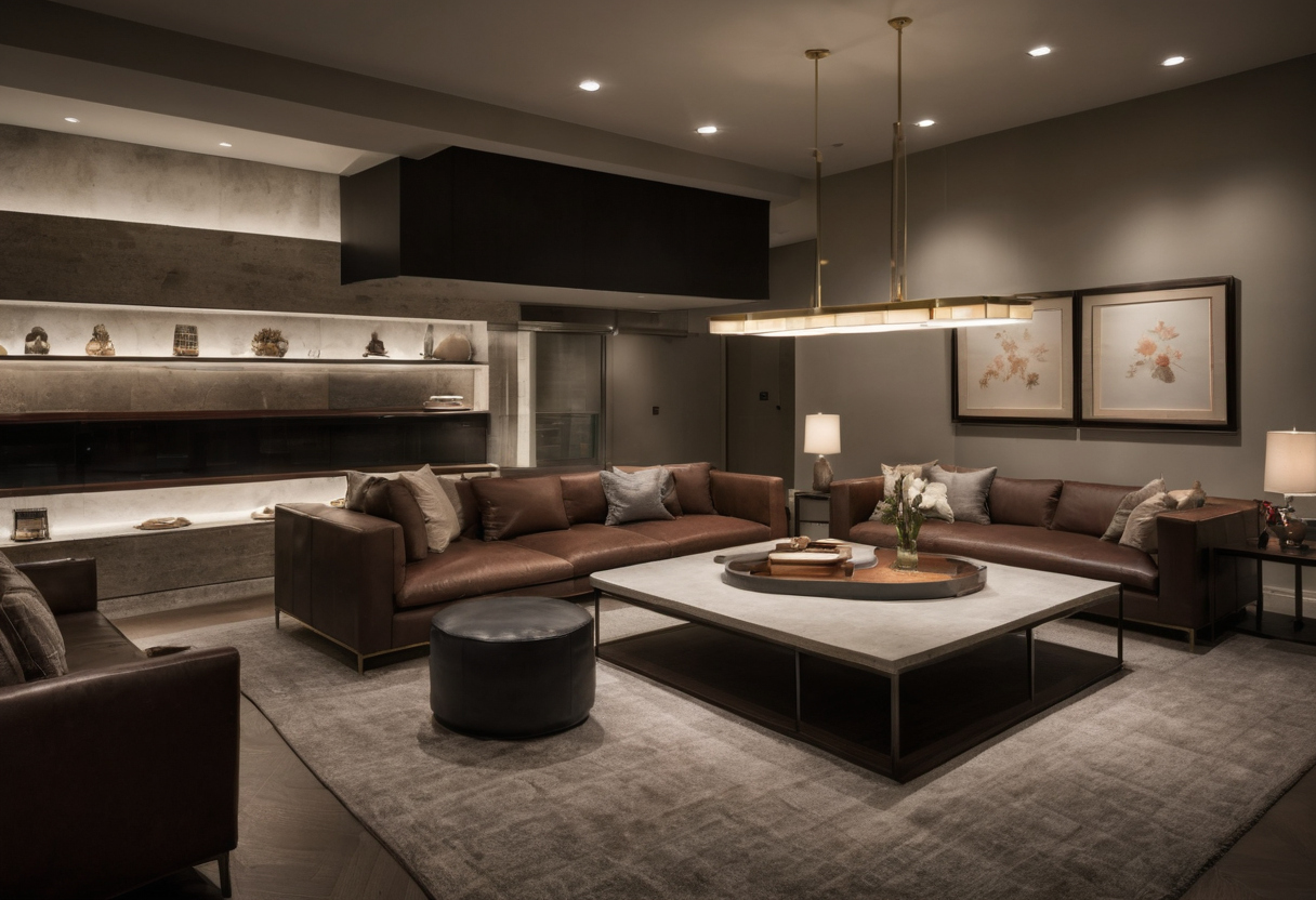 Choose the magazine format that matches the project’s research pattern shown in a luxury residential interior