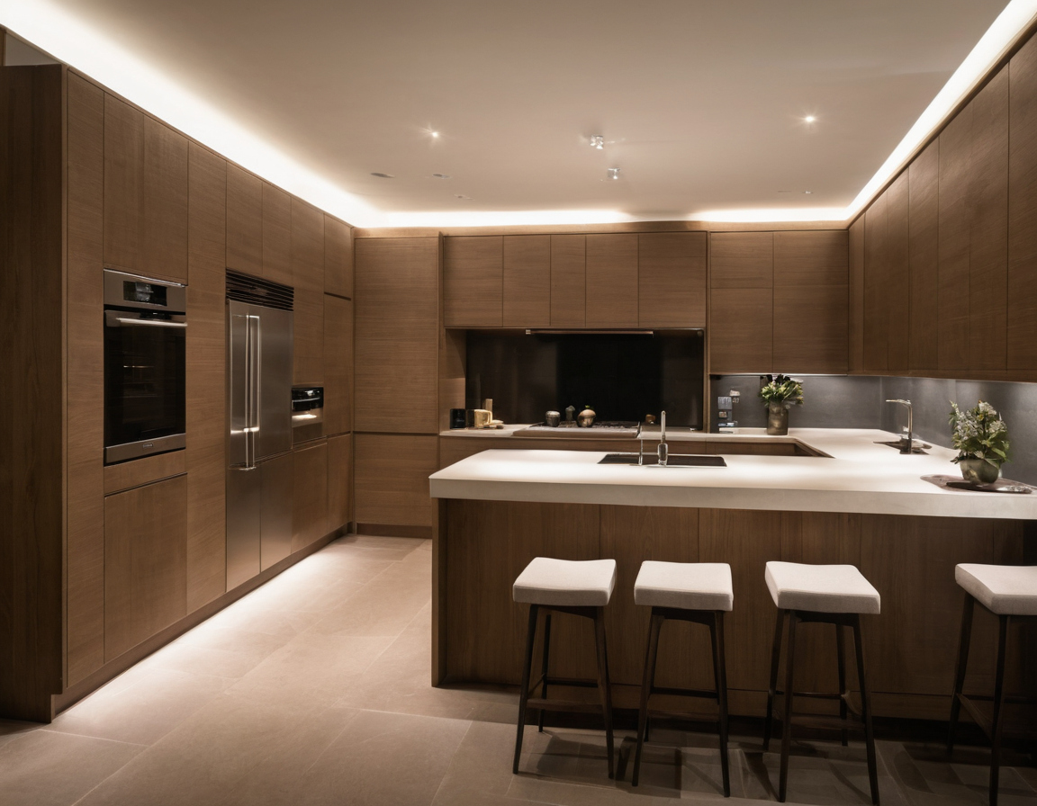 The cabinet maker’s installation plan determines the final fit shown in a luxury residential interior
